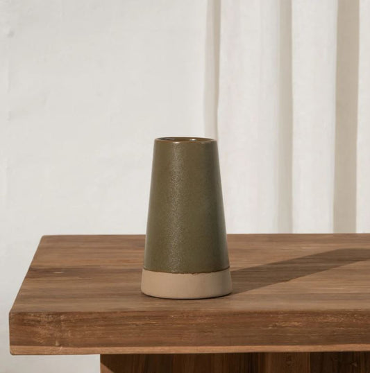 Mette Dipped Vase - Olive