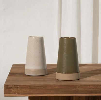Mette Dipped Vase - Olive