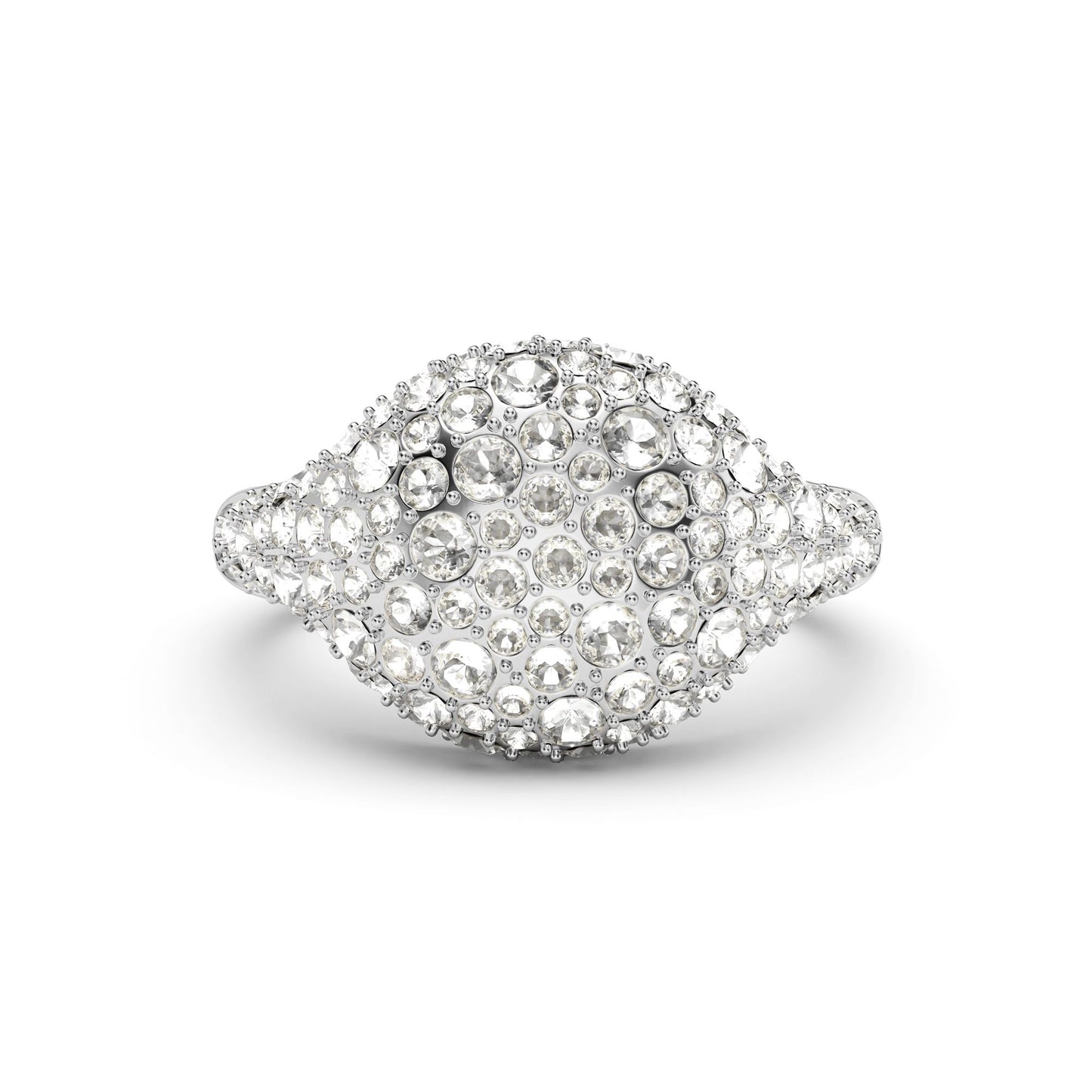 Pave Dome Crystal Ring