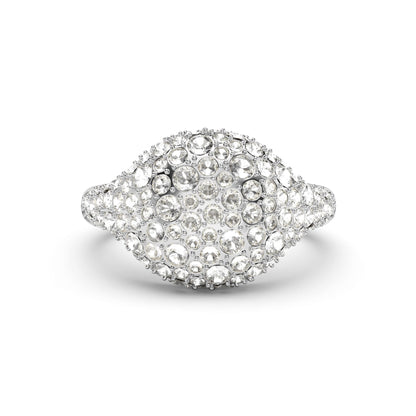 Pave Dome Crystal Ring