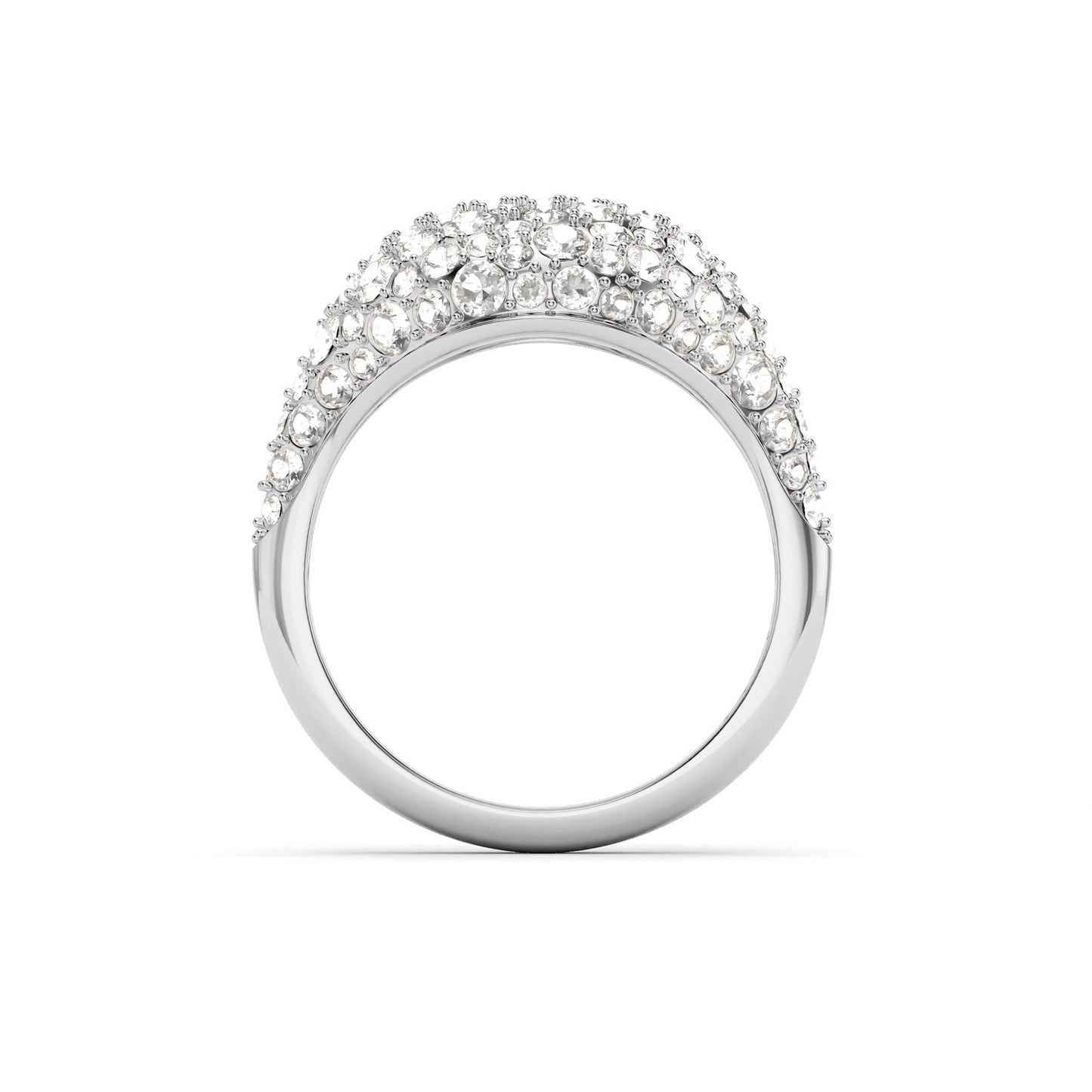 Pave Dome Crystal Ring
