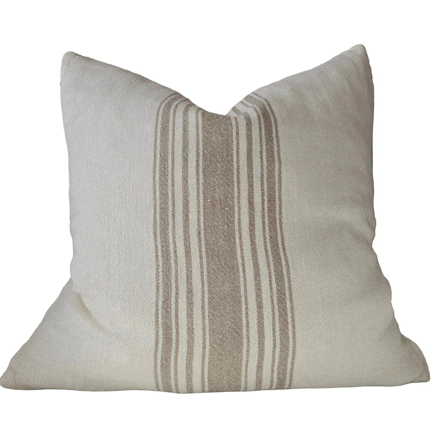 Provence Heavyweight Linen Lumbar Cushion With Cream & Natural Beige Stripe 55cm x 55cmx60cm (Copy)