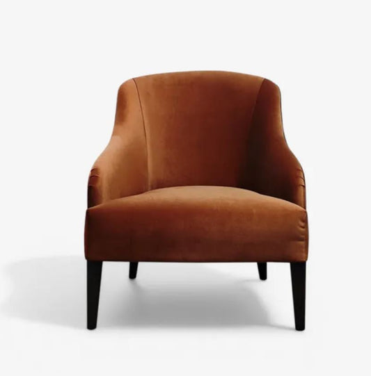 Luna Velvet Armchair - Rust   In Stock & Ready To Ship
