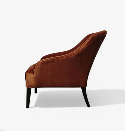 Luna Velvet Armchair - Rust   In Stock & Ready To Ship