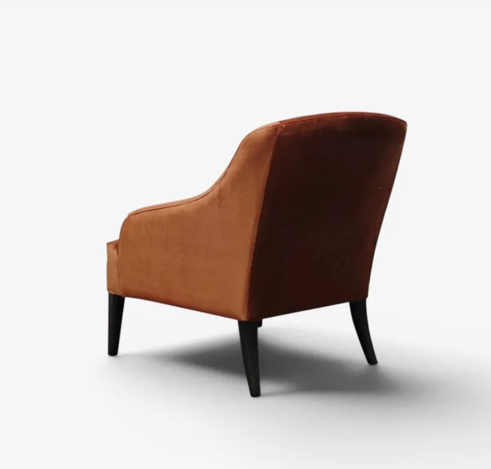 Luna Velvet Armchair - Rust   In Stock & Ready To Ship