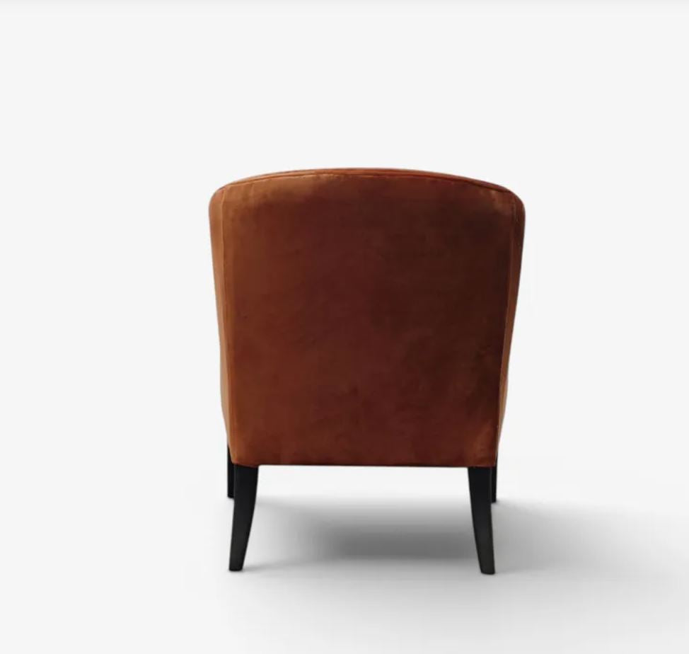 Luna Velvet Armchair - Rust   In Stock & Ready To Ship