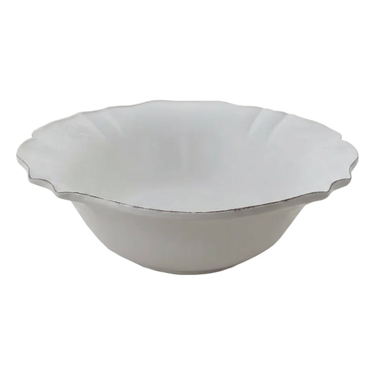 Elevate your dining experience with the Vienna Stoneware Salad Bowl featuring a timeless scalloped design that adds a touch of elegance to every meal. Crafted for durability and style, this plate brings a refined, formal atmosphere to your table, perfect for both special occasions and everyday sophistication.

Dimensions: 37cm L x 37cm W x 13cm H