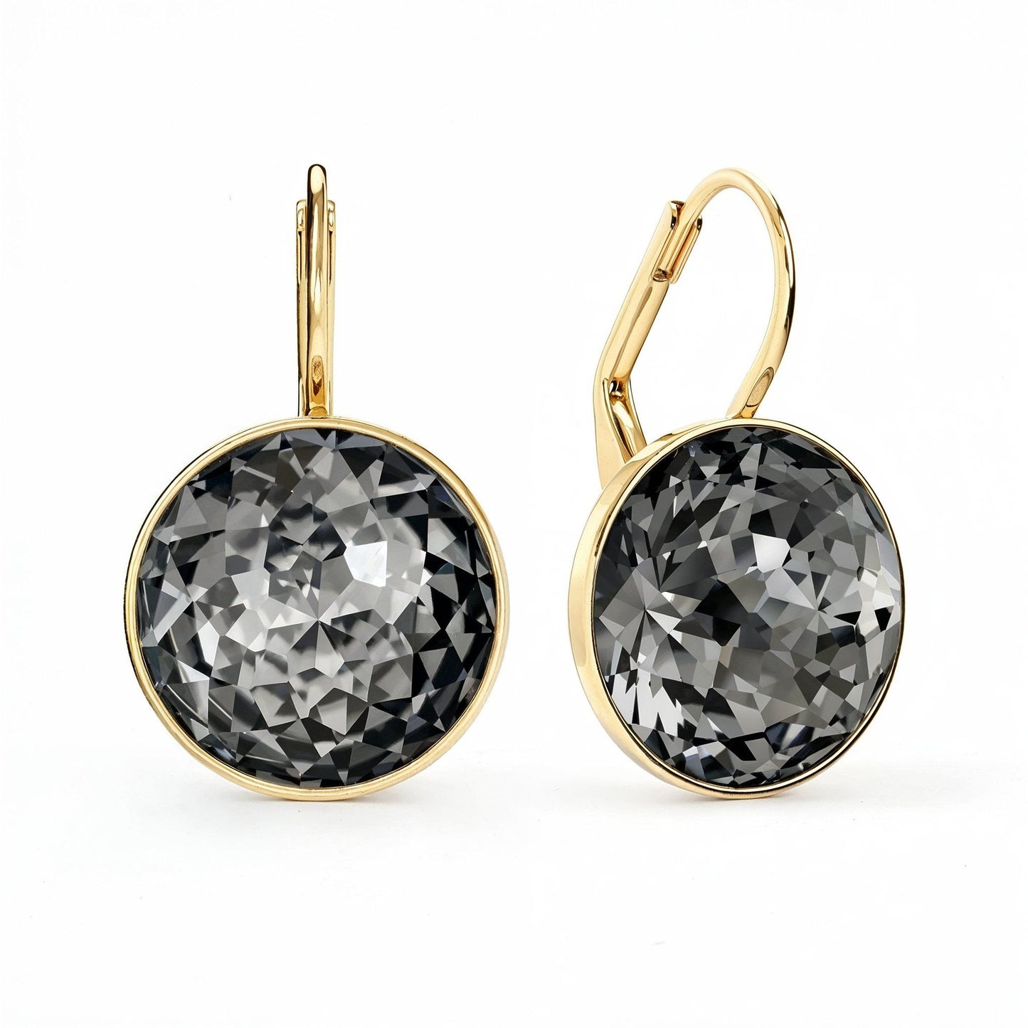 Silver Crystal Night Drop Earrings – Gold Plated