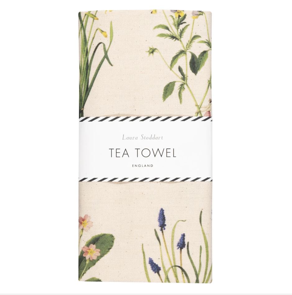 Laura Stoddart Spring Flowers Tea Towel