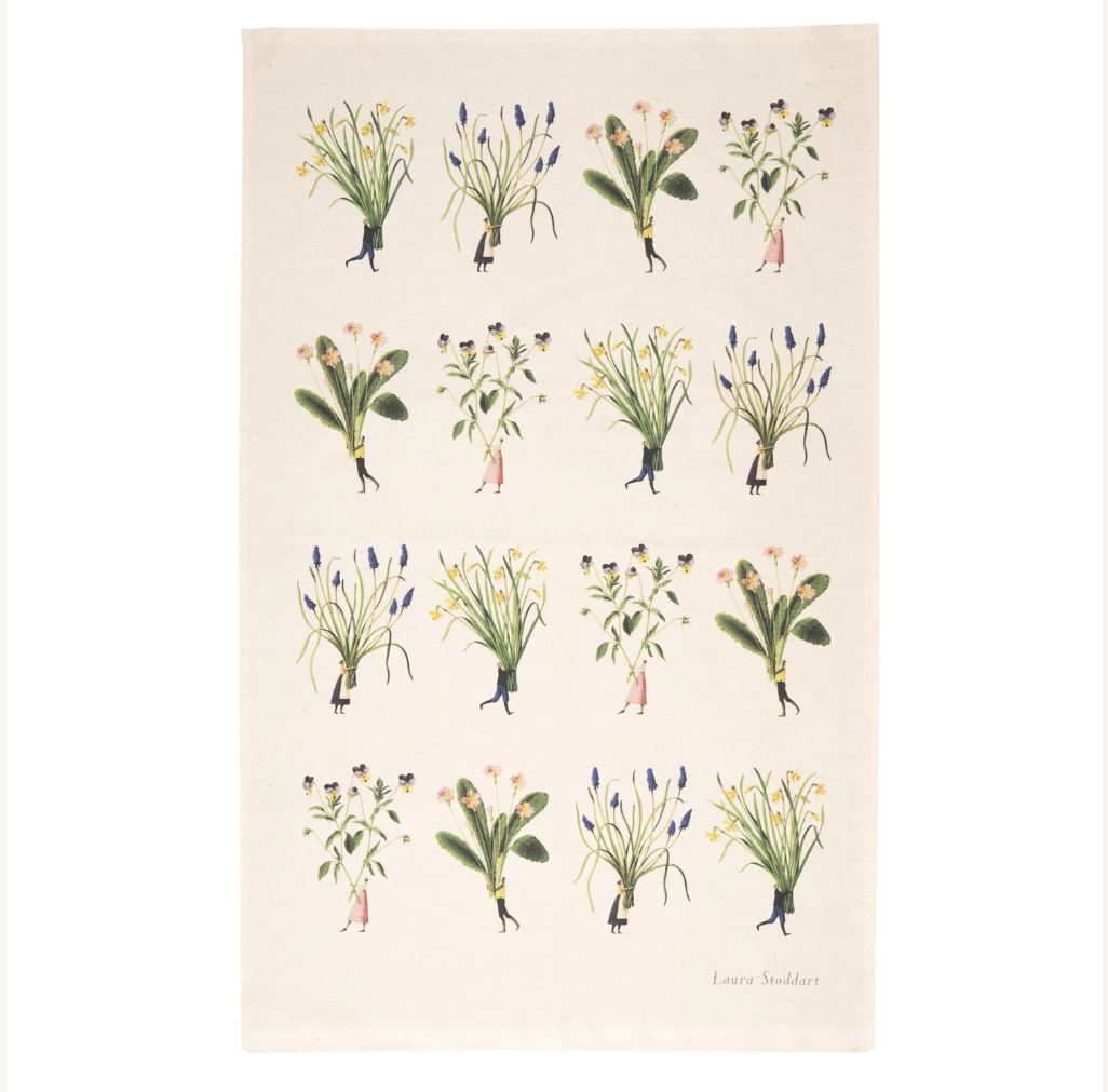 Laura Stoddart Spring Flowers Tea Towel