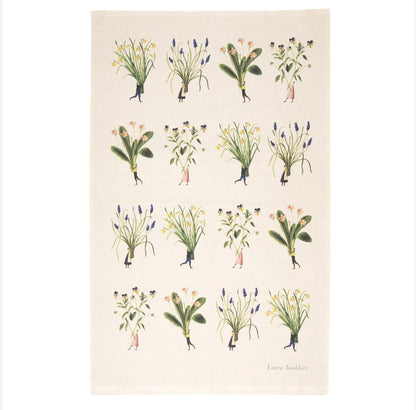 Laura Stoddart Spring Flowers Tea Towel