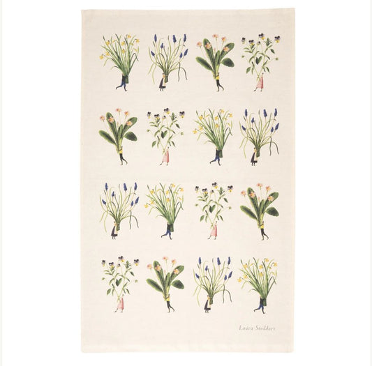 Laura Stoddart Spring Flowers Tea Towel
