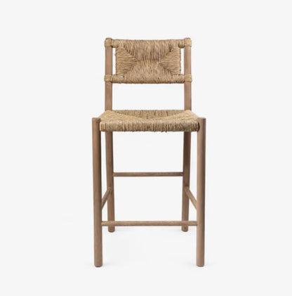 Savannah Oak & Seagrass Bar Stool - Pre Order