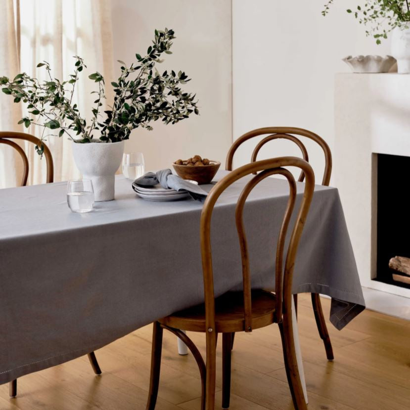 blue cotton tablecloth