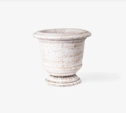 Rustic White Urn Planter -  Medium