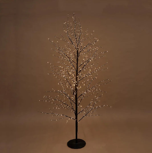 Black LED Twinkling Light Up Christmas Tree 150cm