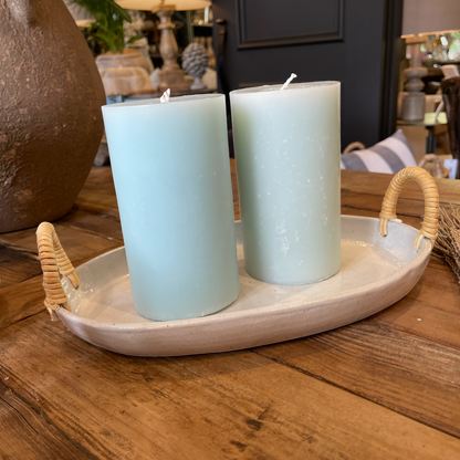 Pillar Candle - Duck Egg Blue Medium