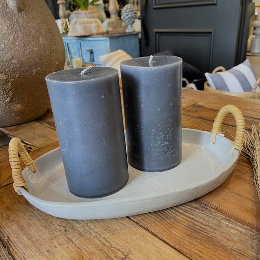 Pillar Candle -Dark Grey Medium