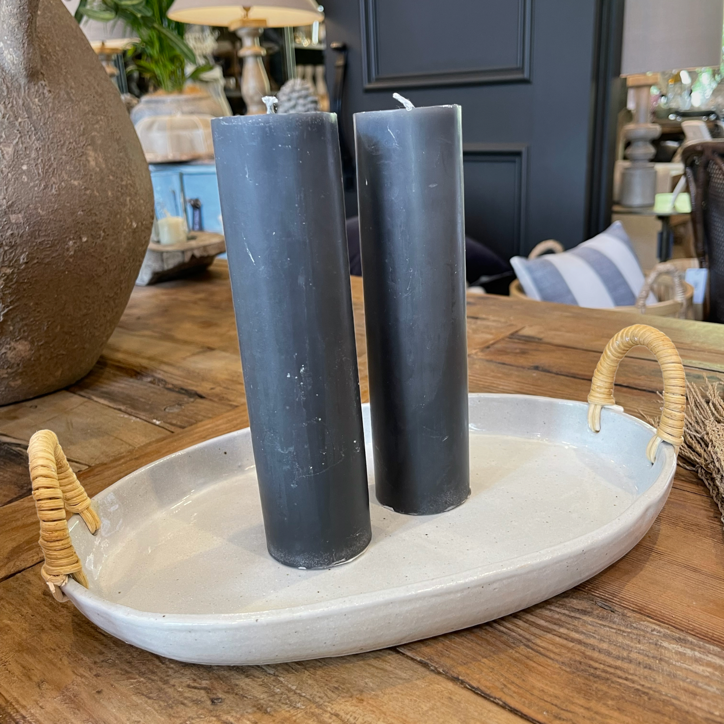 Pillar Candle - Dark Grey