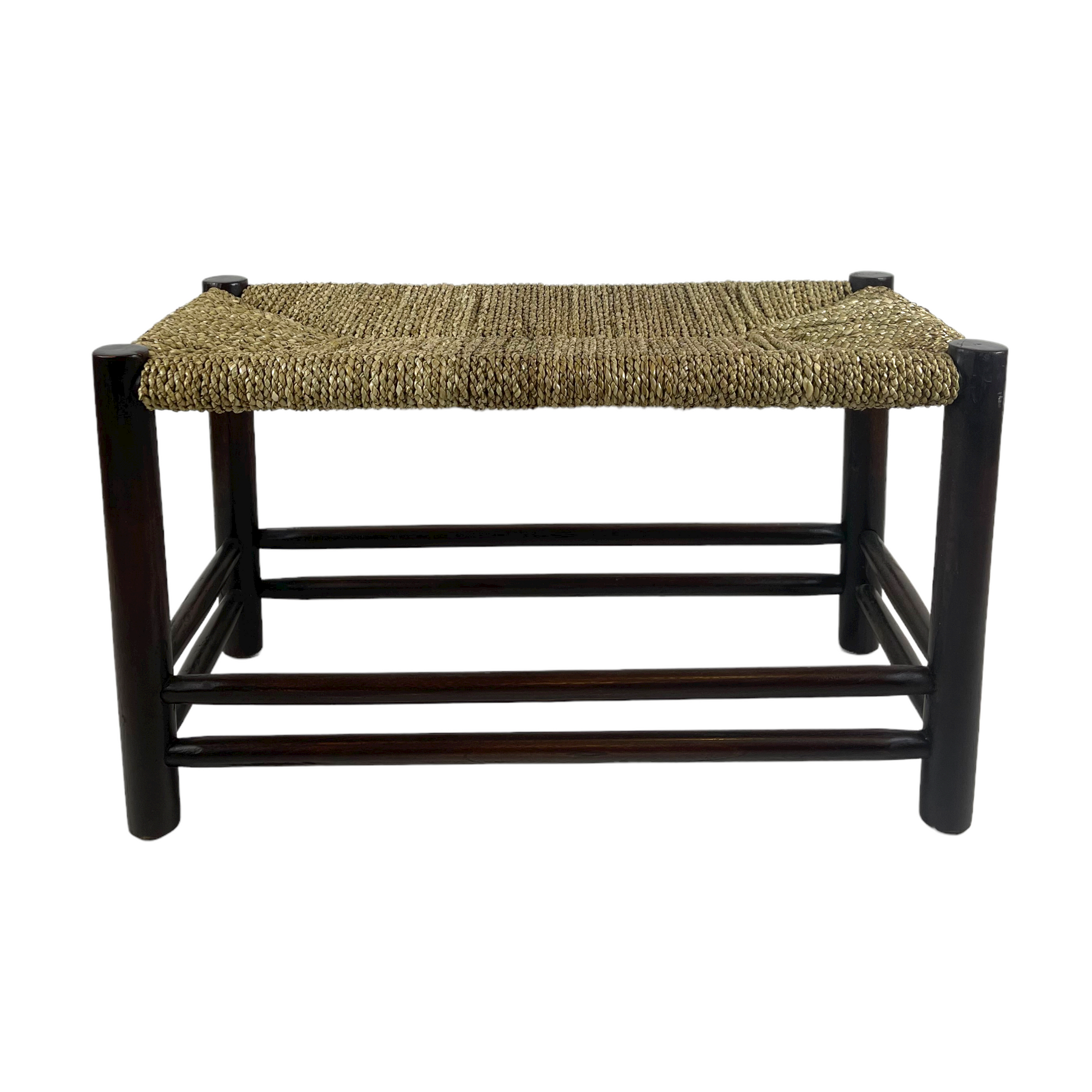 A touch of texture gives the Seagrass Stool a casual aesthetic to complement its French country farmhouse style. Crafted with a teak frame and topped with a woven seagrass seat, this stool is a versatile piece which can be used in every room. Front