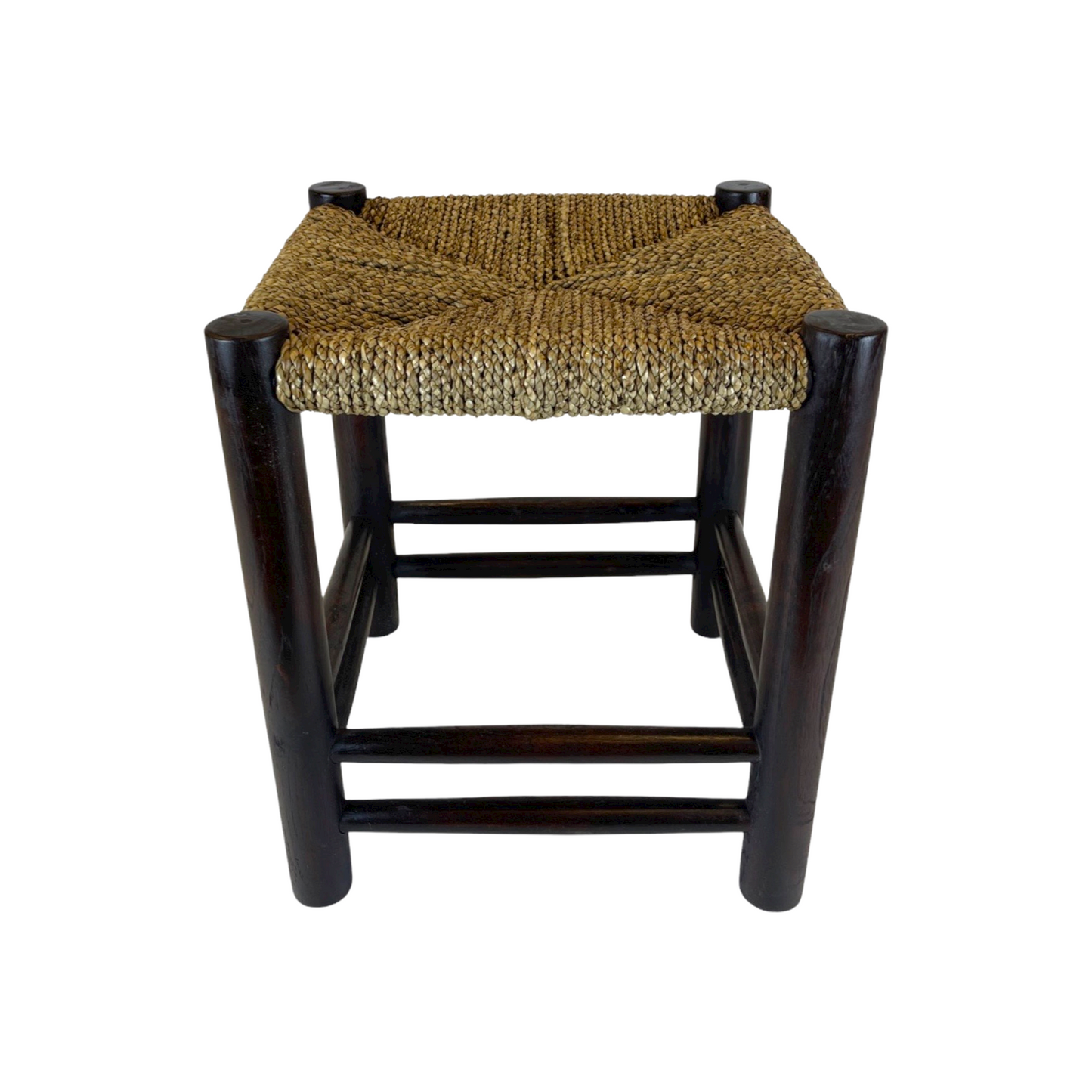 A touch of texture gives the Limonges Stool a casual aesthetic to complement its French country farmhouse style. Crafted with a teak frame and topped with a woven seagrass seat, this stool is a versatile piece to style a living room or kitchen. Front