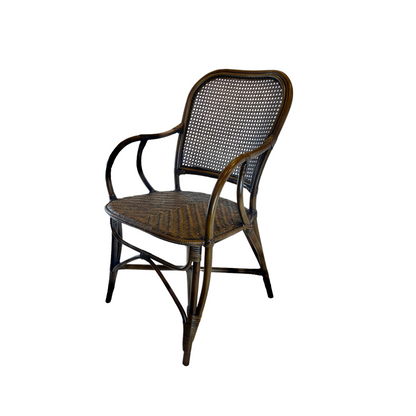 Constructed with an impressive antique finished bamboo frame, the Baik Chair has been designed with a comfortable rattan backing and a natural woven seat to provide maximum support while being stylish and chic. Front