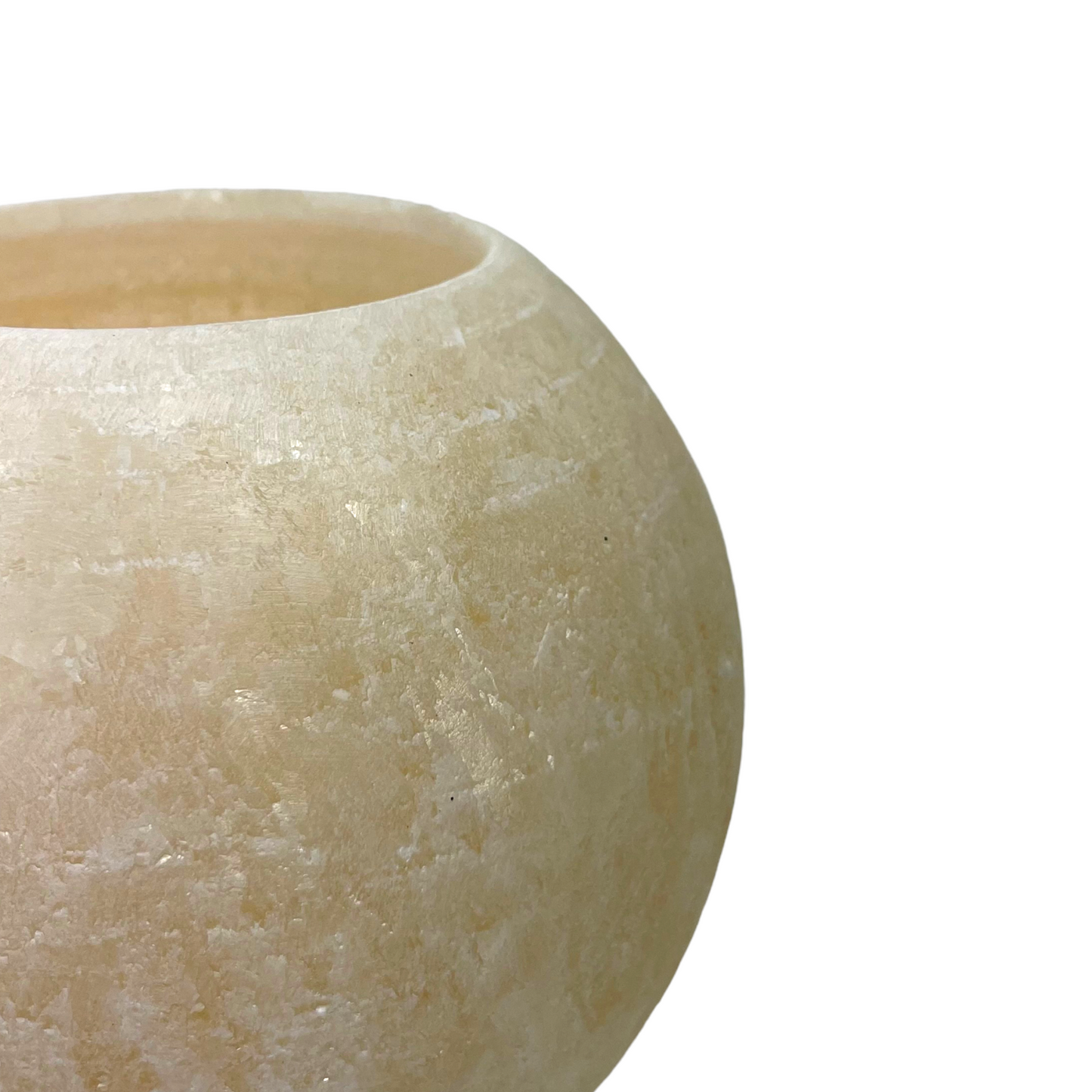 Experience the exquisite beauty of the Hand-carved Darma Onyx Candle Holder, made from a single piece of onyx. The warm glow provides a soothing ambiance, making it the perfect centrepiece. Available in 3 sizes. Detail.