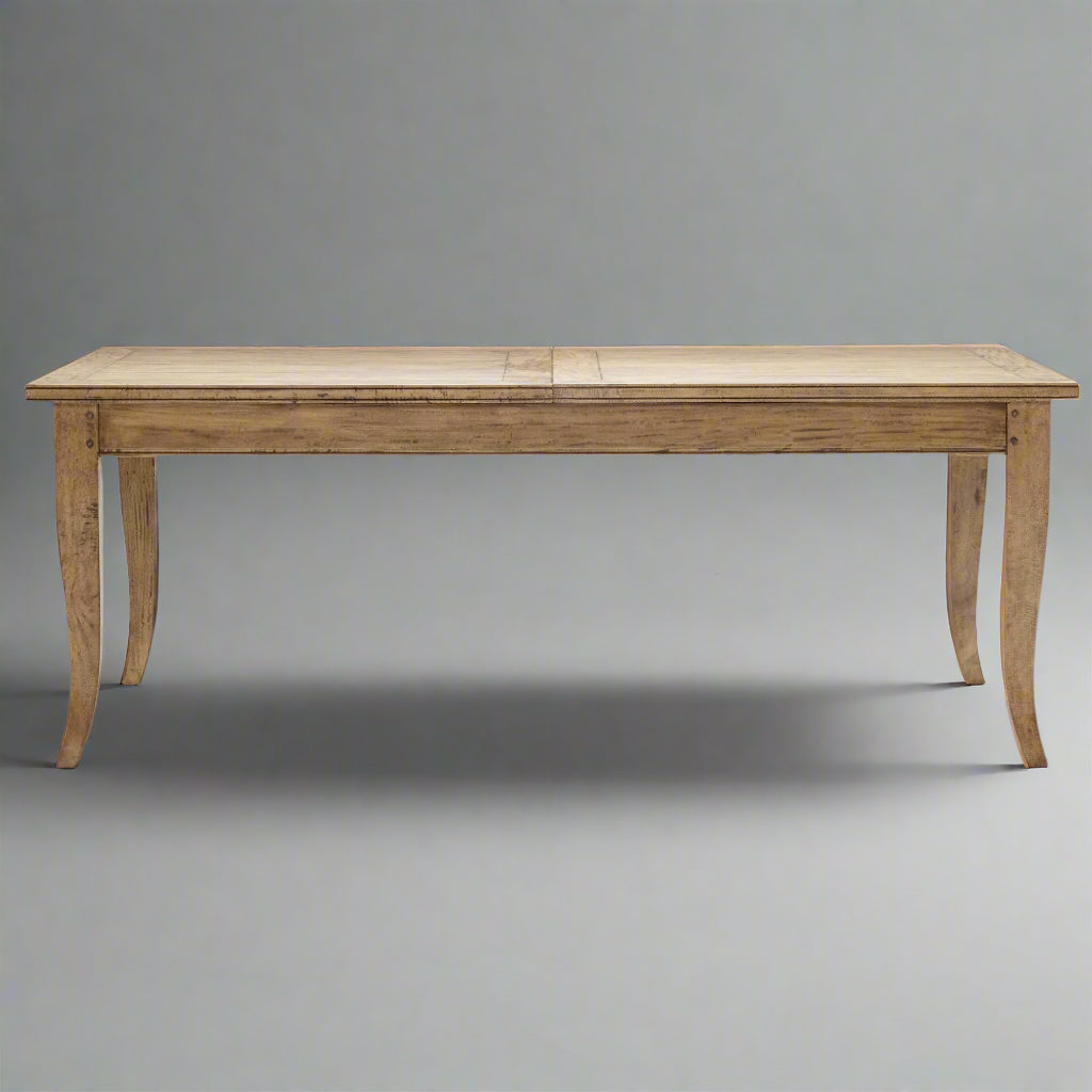 Add a touch of class to your dining space with the Marseilles Extension Dining Table. Designed for entertaining; the table can be extended from 2.1 metres to up to 3.1 metres in length. &nbsp;The extension mechanism is smooth and easy to adjust. Made from solid fruitwood, the timber has a beautiful, warm colour. Front