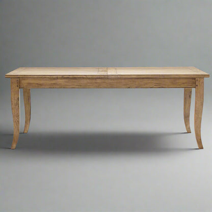 Add a touch of class to your dining space with the Marseilles Extension Dining Table. Designed for entertaining; the table can be extended from 2.1 metres to up to 3.1 metres in length. &nbsp;The extension mechanism is smooth and easy to adjust. Made from solid fruitwood, the timber has a beautiful, warm colour. Front