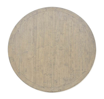 The Avignon&nbsp;Round Dining Table is crafted from fruitwood and features subtle architectural iron detail. Top