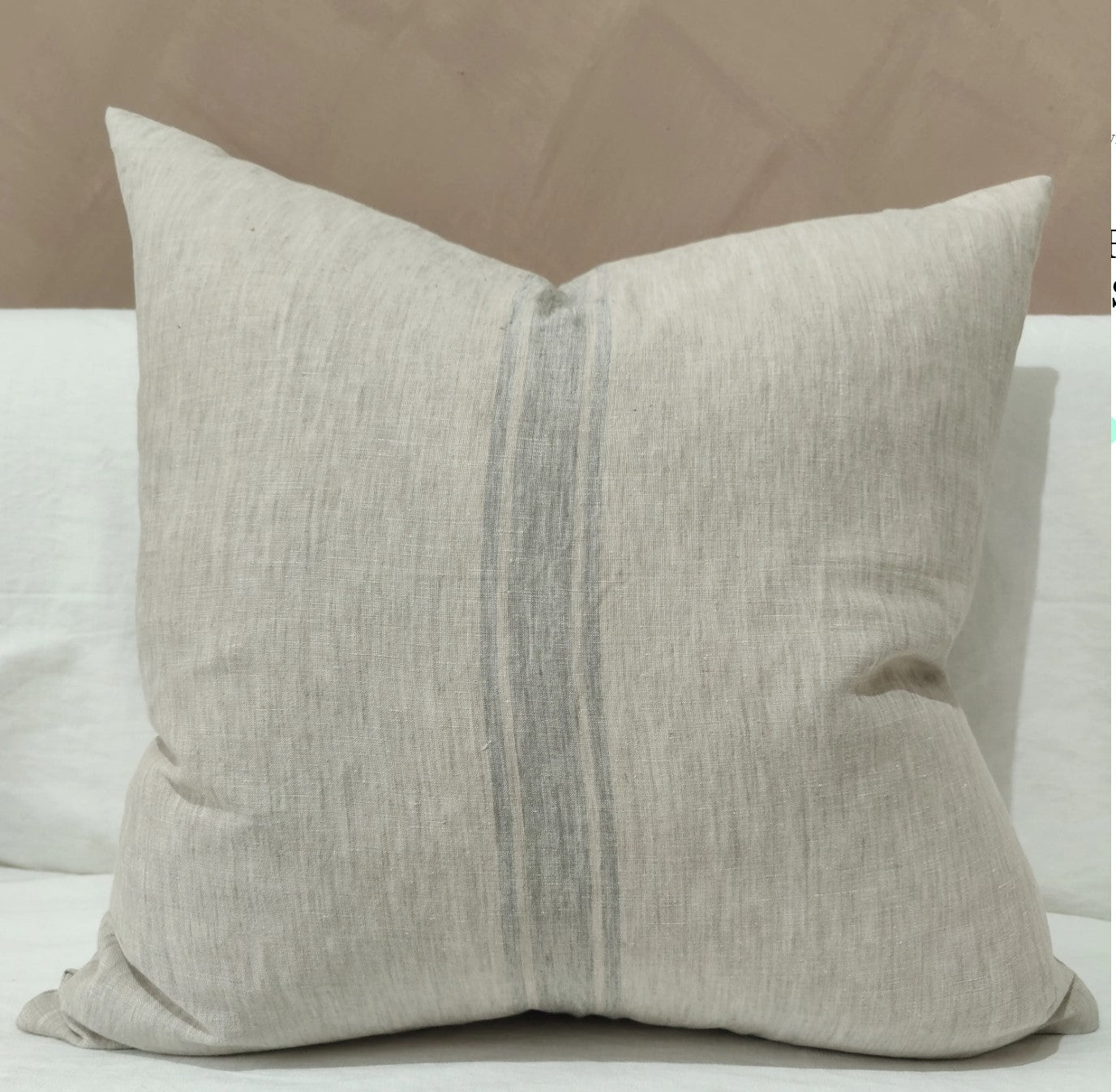 Made from pure French Linen & featuring plush feather filled insert, the Lyon Linen Faded Blue Cushion features subtle tones & is perfect paired with other cushions to add dimension in a living room or styled on a bed.
