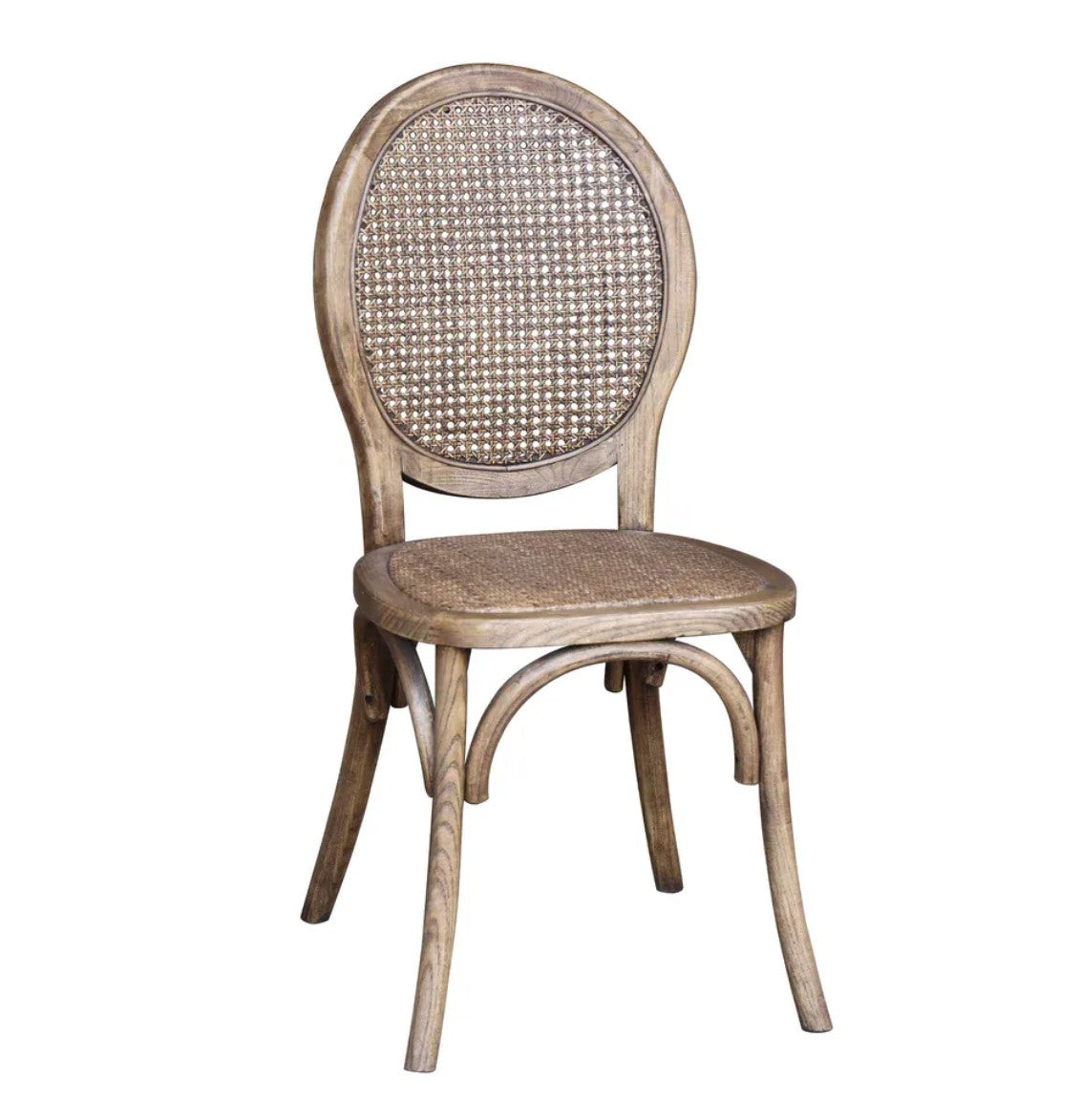 Crafted from oak, the Odette Chair lends an air of sophistication and elegance to this classic French provincial style dining or occasional chair, with its cane back providing an organic element for a refined, inviting look. Front