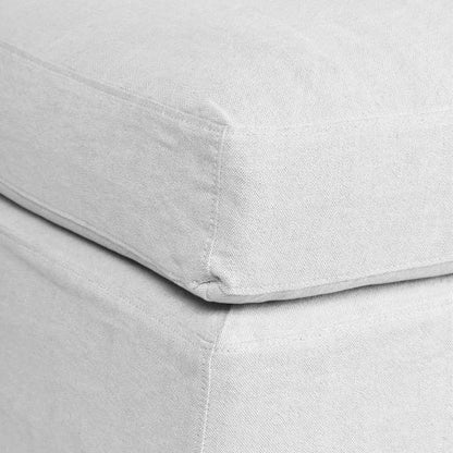 The Sorgues Slipcover Ottoman is the perfect addition to your living space. Used for extra seating, or simply styled as a pair in front of your fireplace, this ottoman adds just the right amount of lived-in comfort wherever it’s placed. Corner