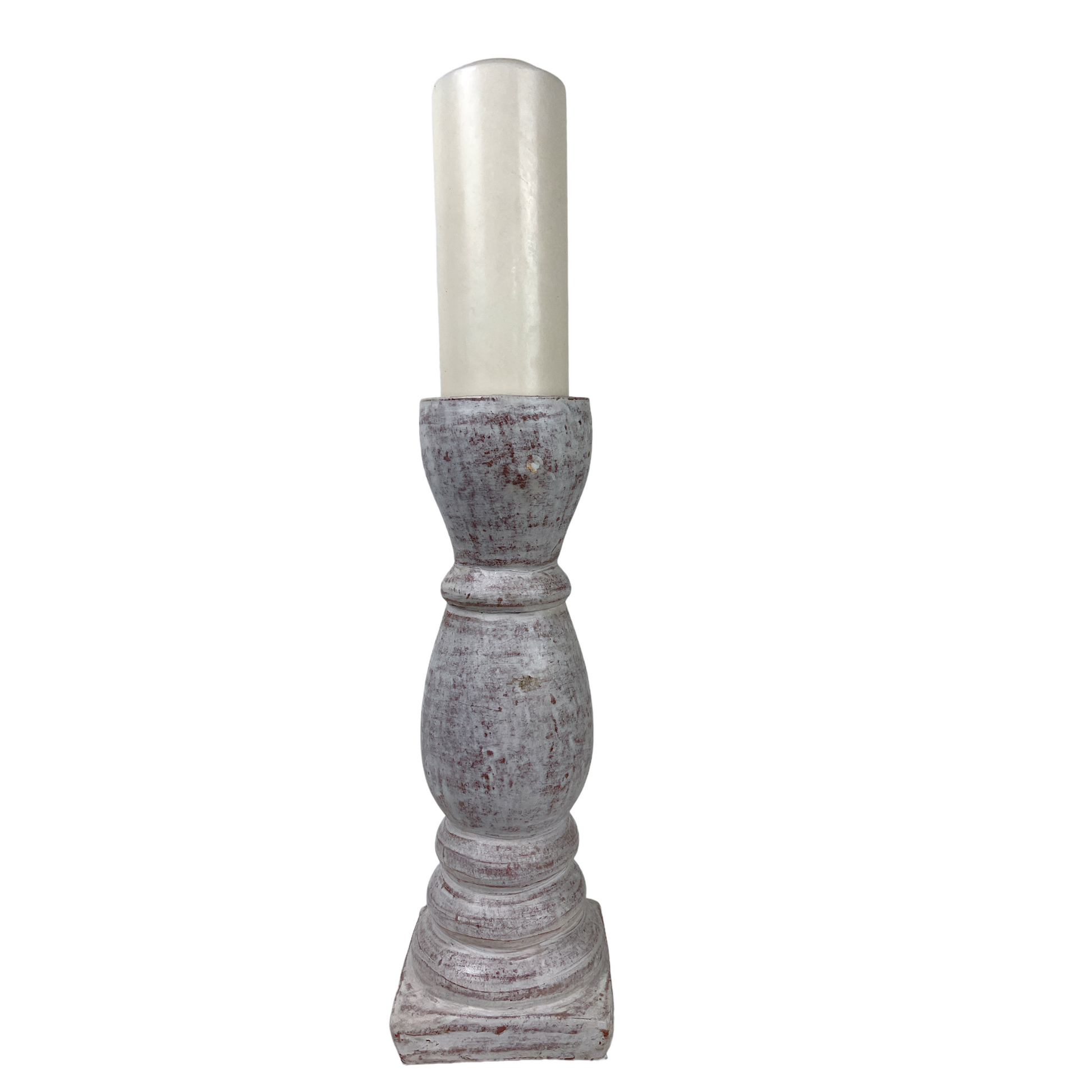 Crafted from terracotta, this chunky yet elegant Poppi Terracotta Candle Holder is substantial enough to work on its own or as a beautiful collection of candle holders on a mantelpiece or a table.