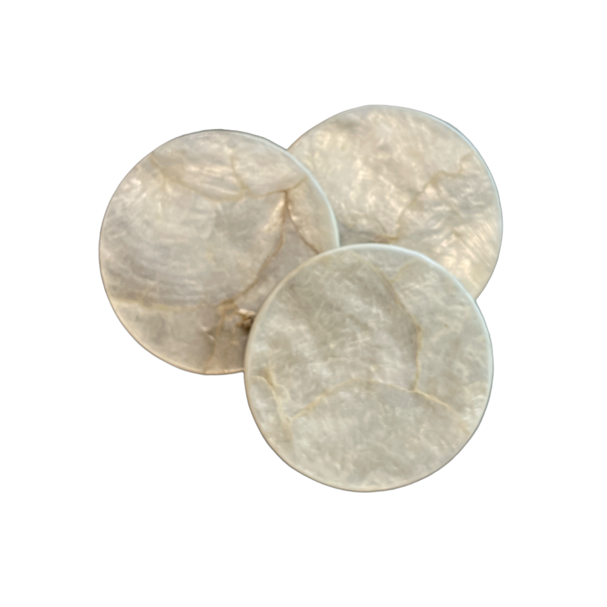 This beautiful Reversible Capiz Coaster will make your guests fall in love with your table setting and truly enhance the dining experience. Reverse the coaster for white or dark grey colour options. Three.