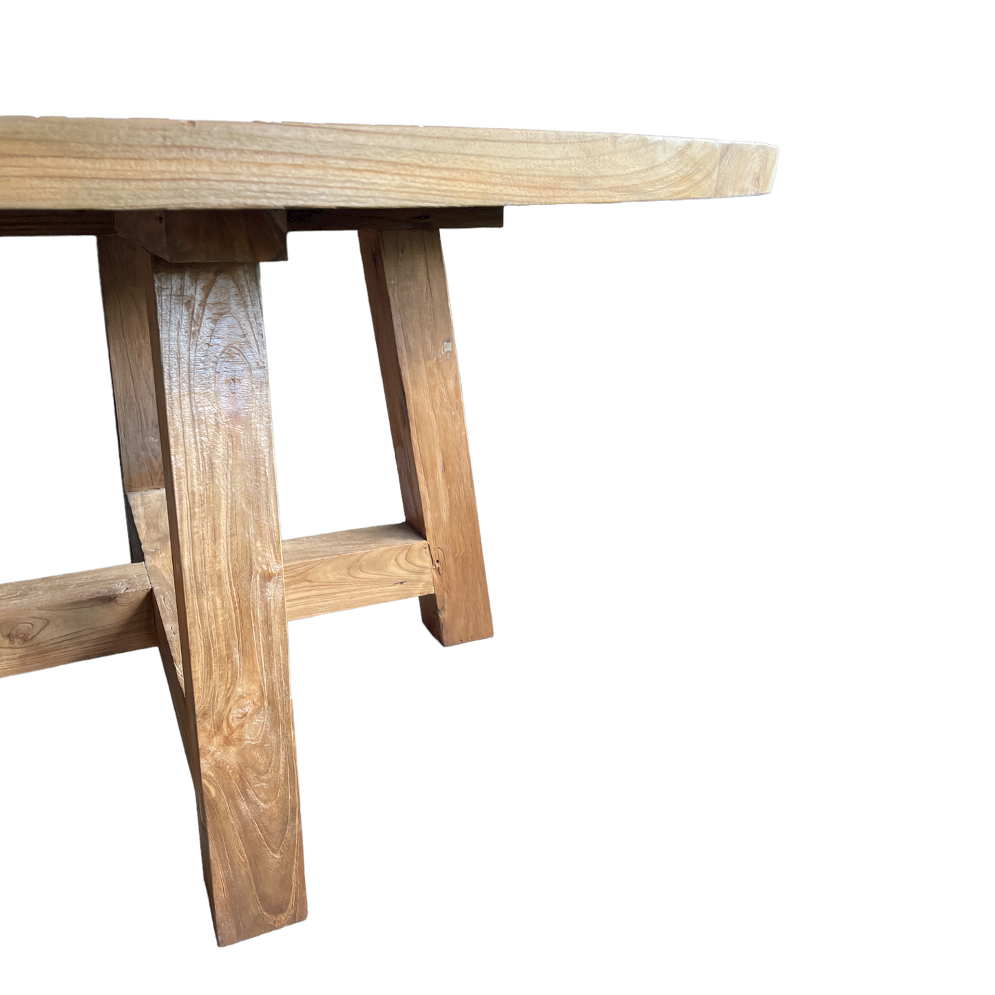 Constructed from solid teak, our Ardell Table offers both form and function to your dining space with its round shape. Suitable for indoor or outdoor use. Corner