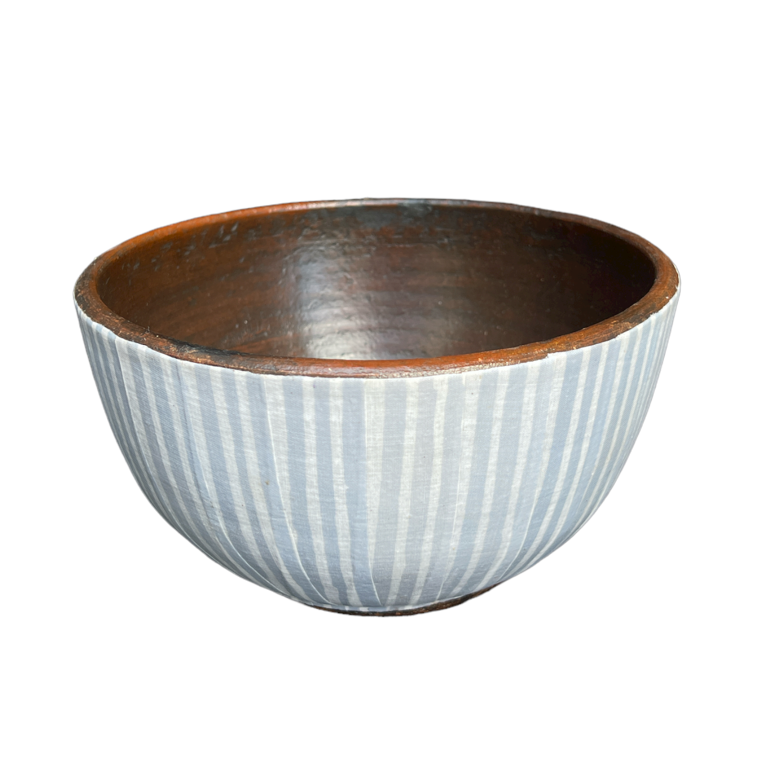 Artfully crafted, the unique Handcrafted Langit Batik & Terracotta Striped Blue Bowl lends just the right amount of texture and dimension to your table. Formed from terracotta, the warm reddish-brown terracotta hues and beautiful natural grains perfectly pair with the playful handcrafted blue Batik pattern.