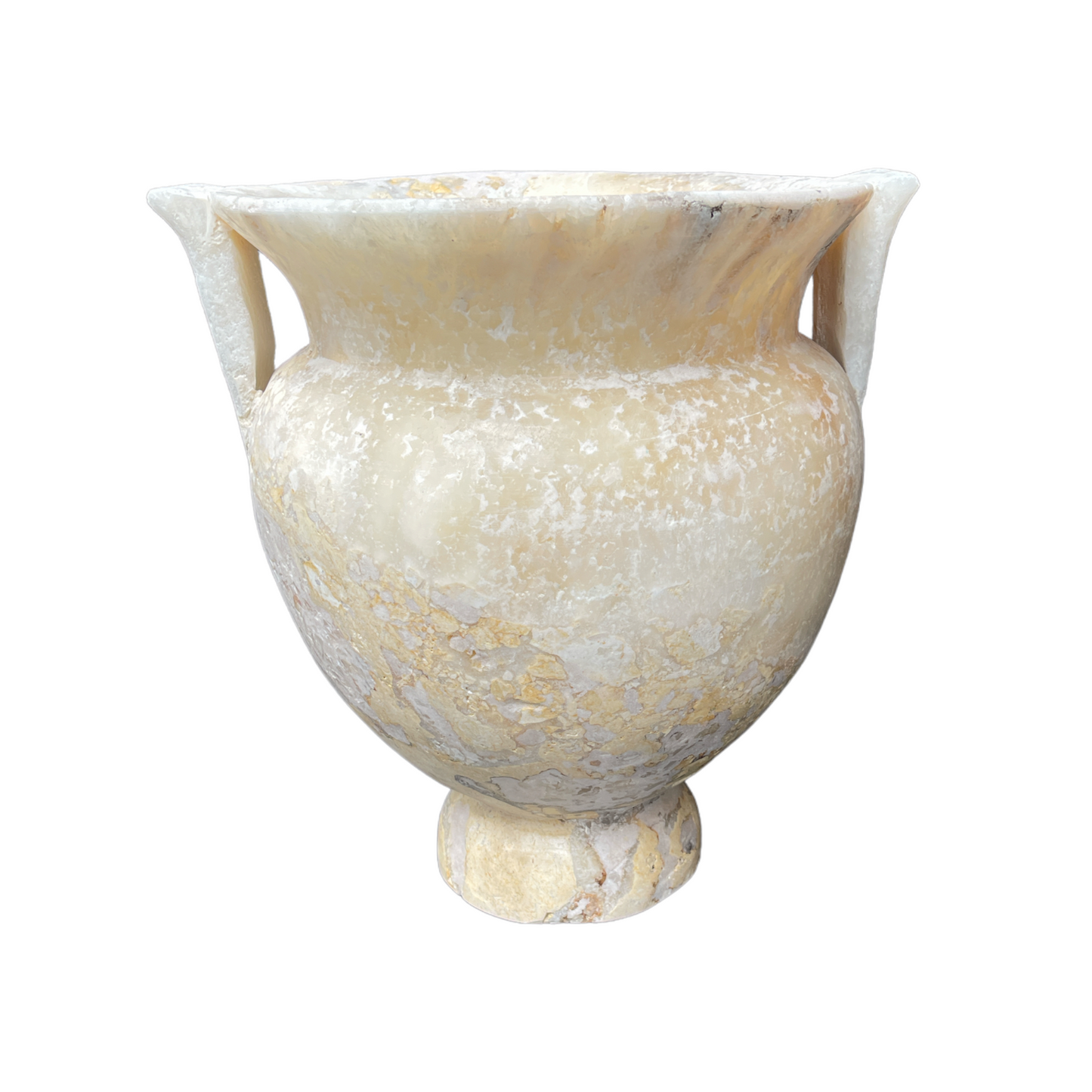 This Grand Onyx Vase will make a statement wherever you choose to display it. Beautifully carved from a solid piece of quarried onyx stone with natural variations and veining highlight a unique and attractive piece.