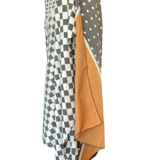 Scarf Bamboo Crepe black terracotta