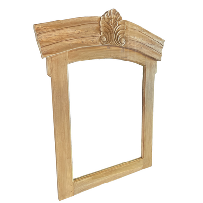 Handcrafted from solid teak, the Rochefort Mirror features lovely hand carved detailing and will add charm to any room it's placed into to.