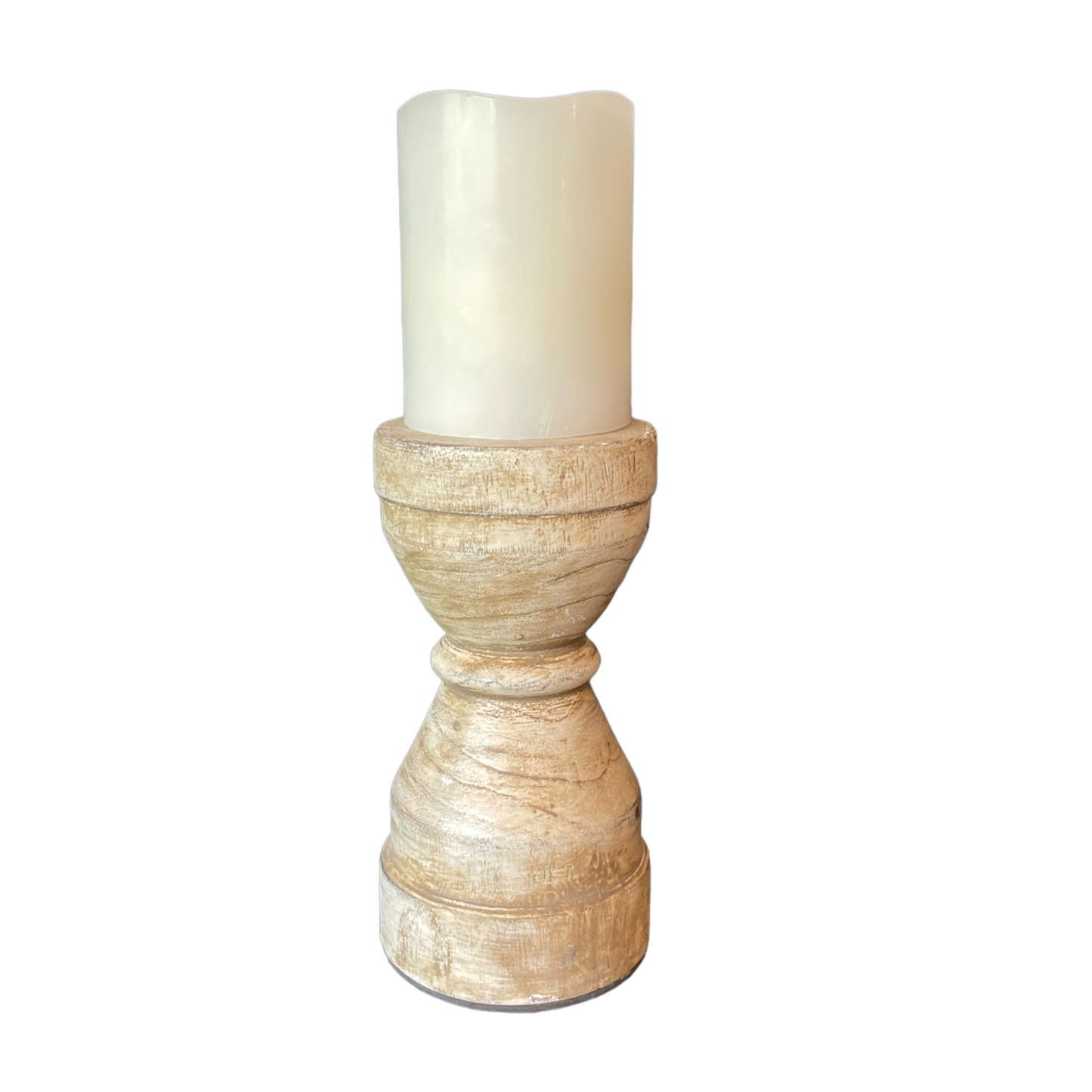 We love the chunky yet elegant Capri Cream Distressed Teak Candle Holder. Their soft curves and shapes accentuate the beauty of the natural recycled teak that have been gently distressed for vintage appeal. They are substantial enough to work on their own or as a beautiful collection of candle holders on a mantelpiece or a table.